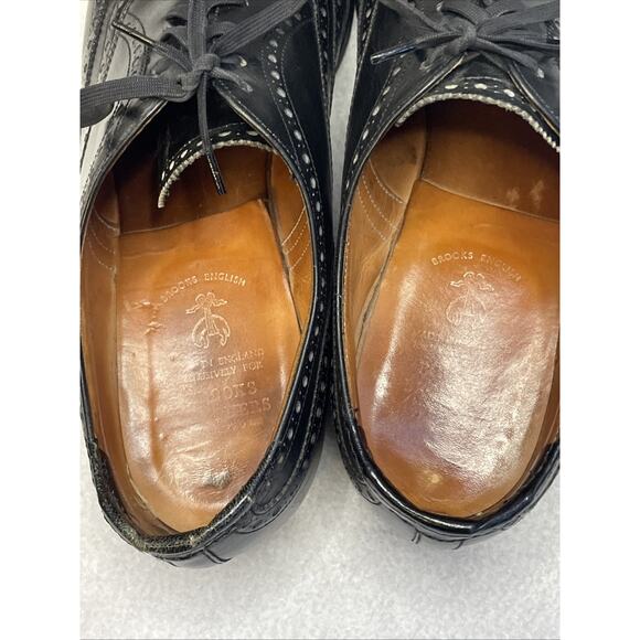VTG Brooks Brothers Brooks English Devon Black Leather Wingtip Brogue Oxford main image 14